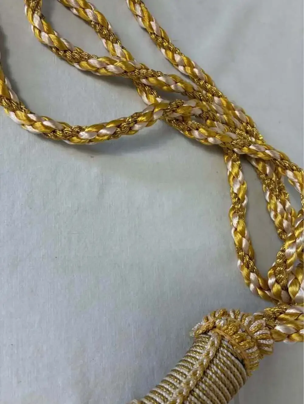 Vintage braided gold tail tiebacks 33 inches